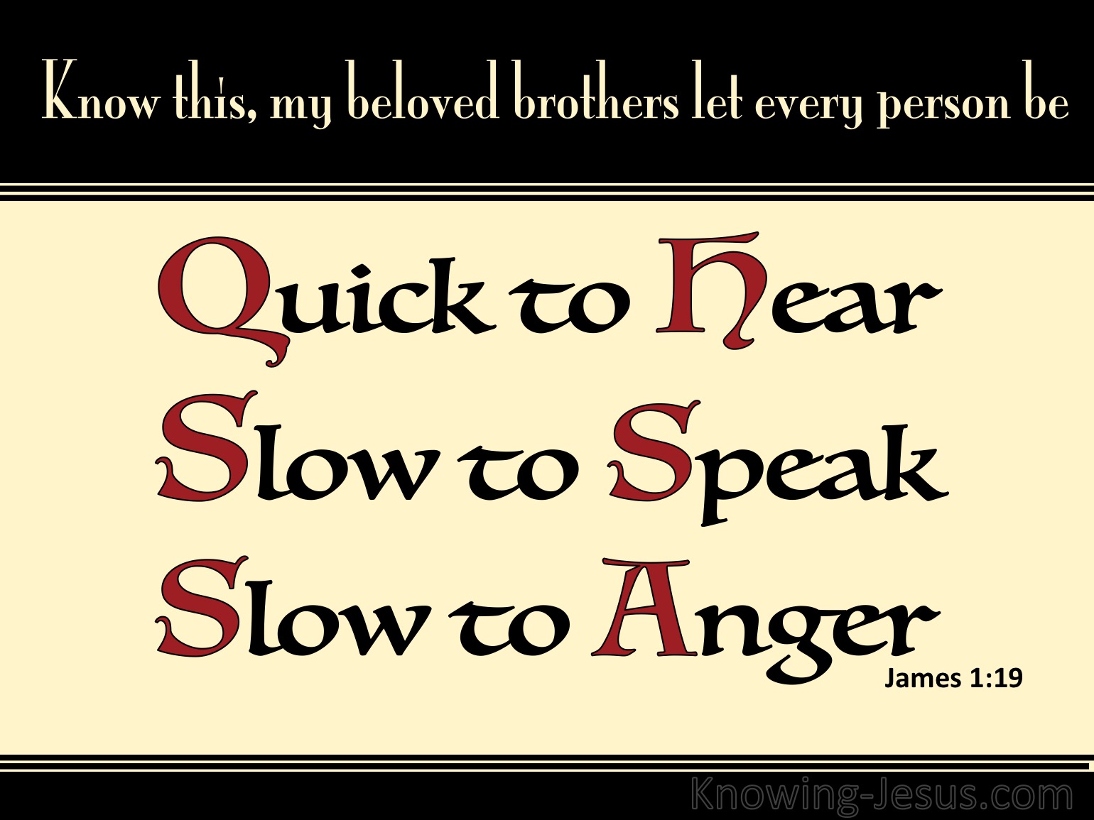 Bible Verse Slow To Speak Slow To Anger